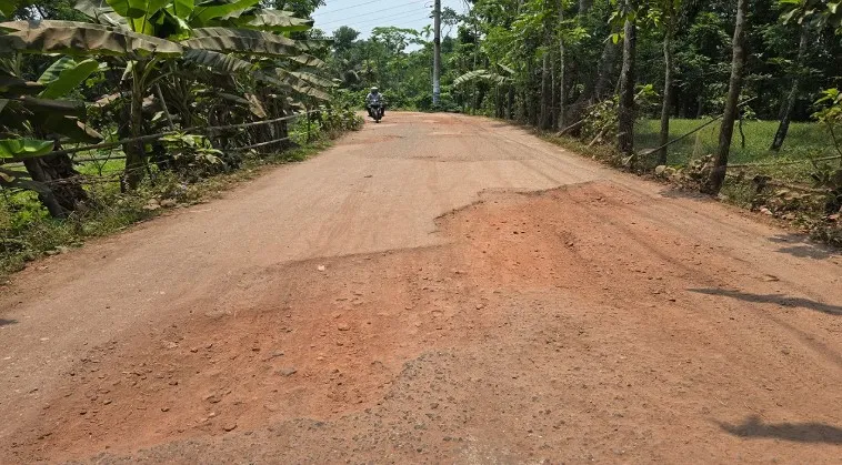 পটুয়াখালীতে ভাঙাচোরা সড়কে নাজেহাল জনজীবন